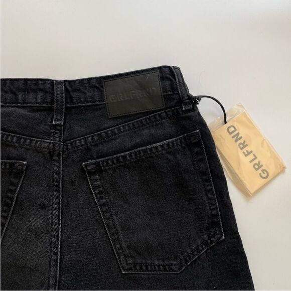 NWT GRLFRND Helena High Rise Cutoff Shorts Washed Black Raw Hem - Picture 7 of 12